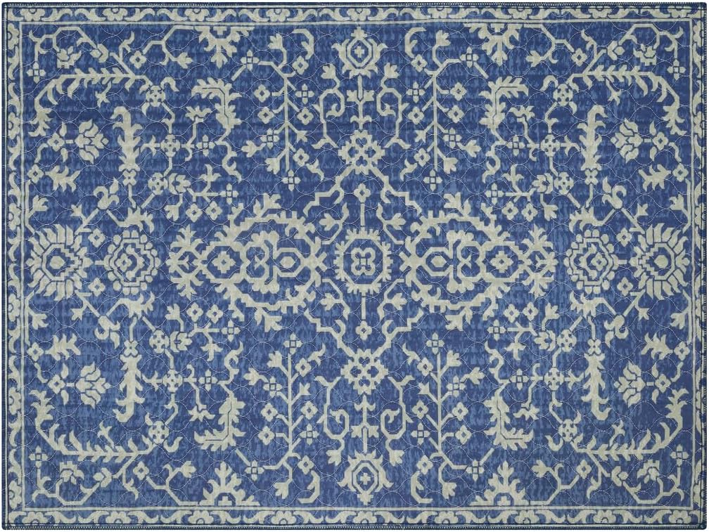 Lovewag Cat Litter Mat, Litter Box Mat, Royal Blue Quilt, 36x48, 2 Pack