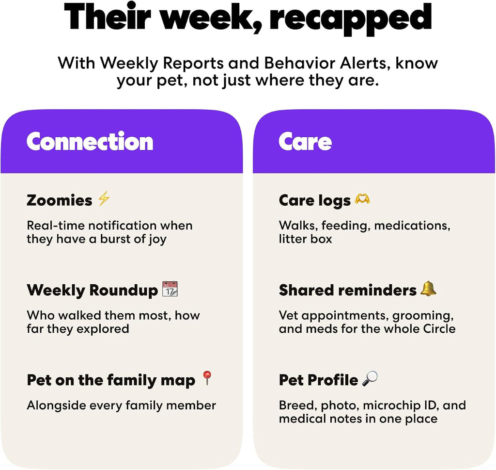 Life360 Pet GPS Tracker for Dogs | Live Tracking, Escape Alerts & Lost Pet Network | Up to 14 Days Battery | 12-Month Silver Subscription Included for New & Free Members | 1-Pack, Black