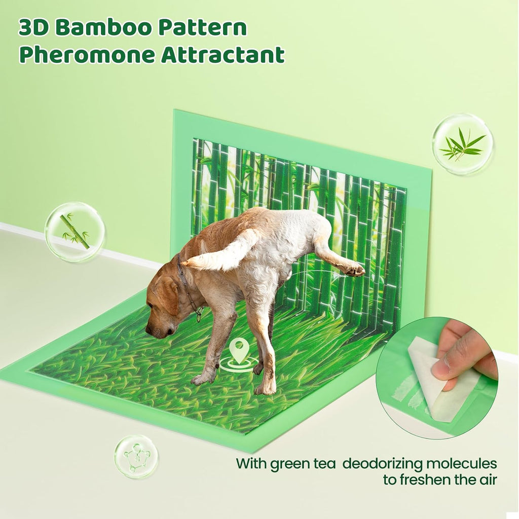 Puppy Pads XL 280 Count - 28"x34" with Adhesive Tabs | Extra Large Pee Pads for Dogs Training Pad Super Absorbent, 6-Layer Leak-Bamboo Patterns Dog Pads