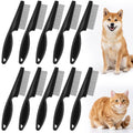 Nuogo 10 Pcs Metal Flea Comb for Dogs Cats Multi Pack, Black, 1 Sizes