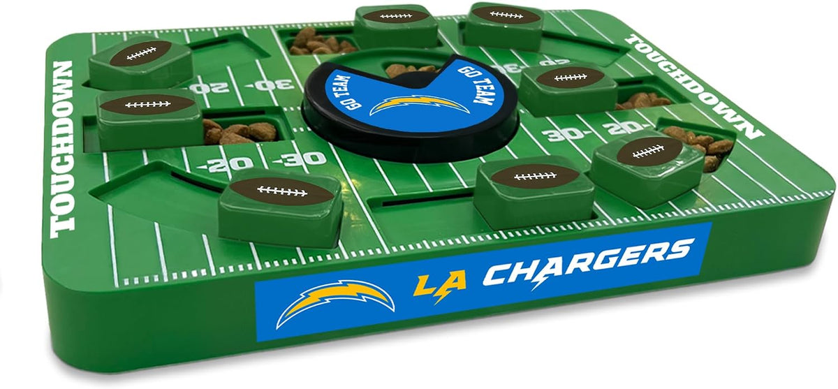 Pets First NFL Los Angeles Chargers Large Puzzle Toy for Dogs, Slow Feeder Board for Pets, New Bigger Size, Interactive Doggie Treat Toy