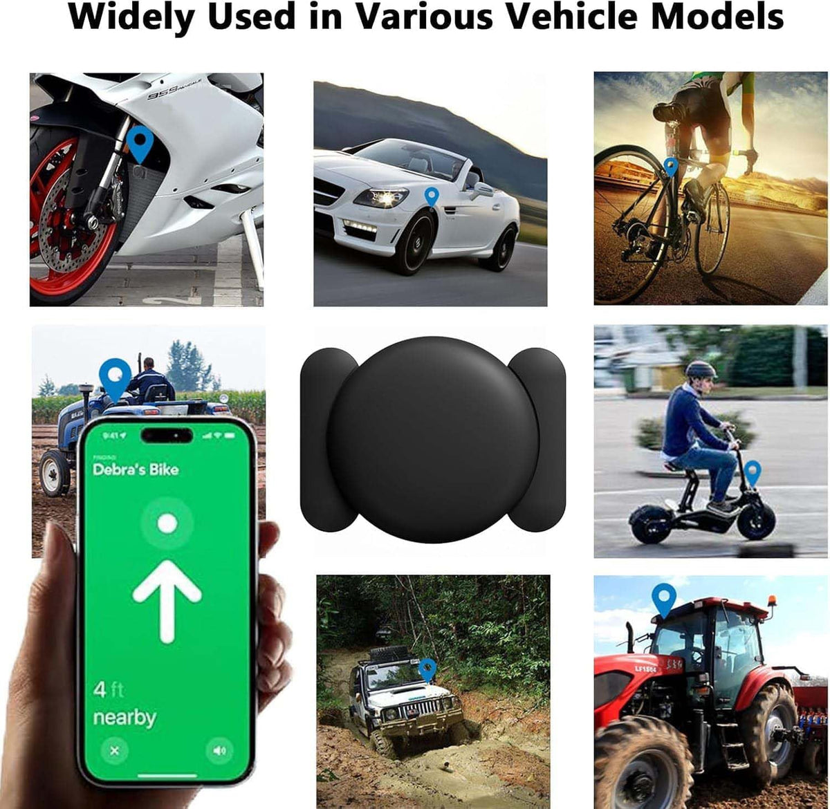 GPS Tracker for Vehicles, 2 PCS Portable Real-Time Location Tracking Device, Vehicle Tracker No Monthly Fee Car Tracker, Magnetic Mini GPS Trackers for Motorcycles Trucks Pets Kids Elderly etc, Black