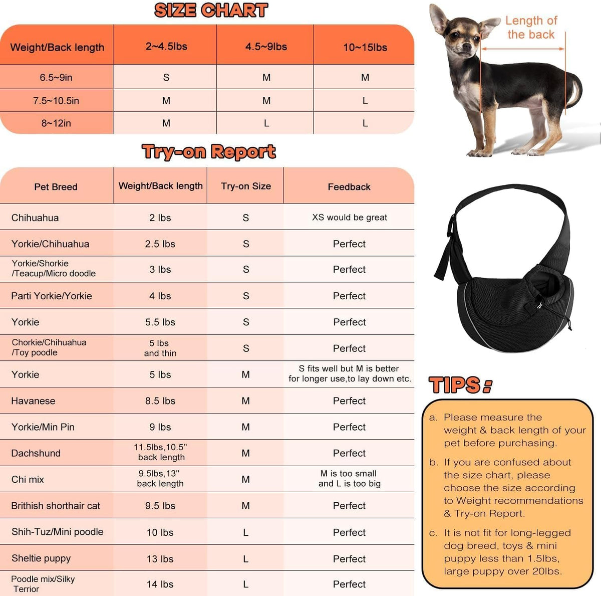 YUDODO Pet Sling Carrier for 10-15 lbs Small Dogs Puppy Crossbody Carrier