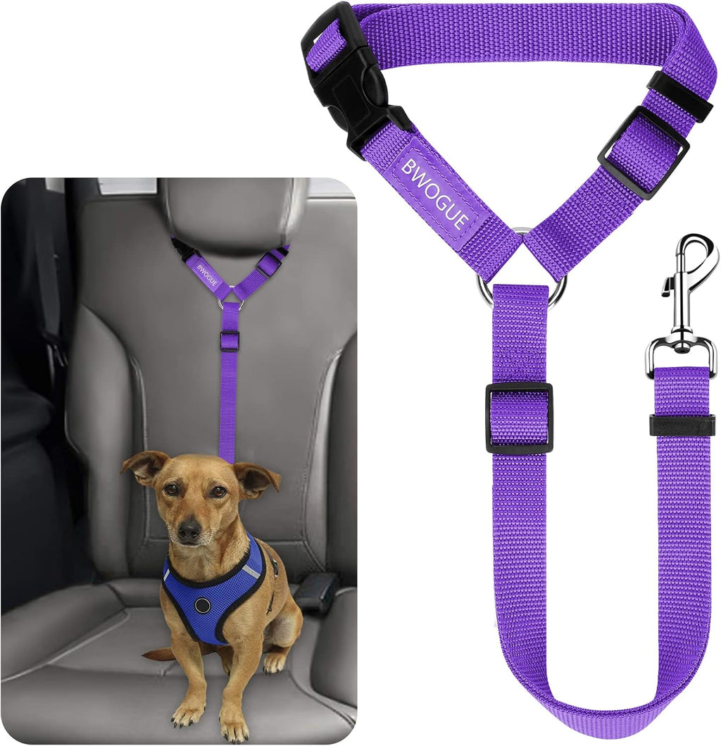 BWOGUE Dog Seat Belt for Car, Headrest Restraint Safety Lead, 1 Pack