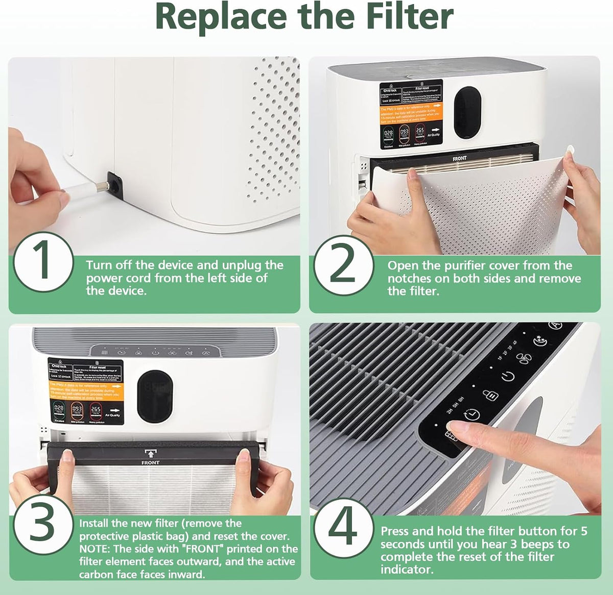 HY4866 Replacement Filter for MORENTO HY4866, WESTHEY HY4866 Air Purifier