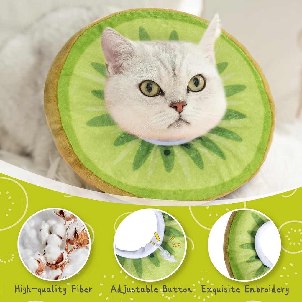 ANWA Adjustable Cat Cone Collar Soft, Cute Cat Donut Collar After Surgery