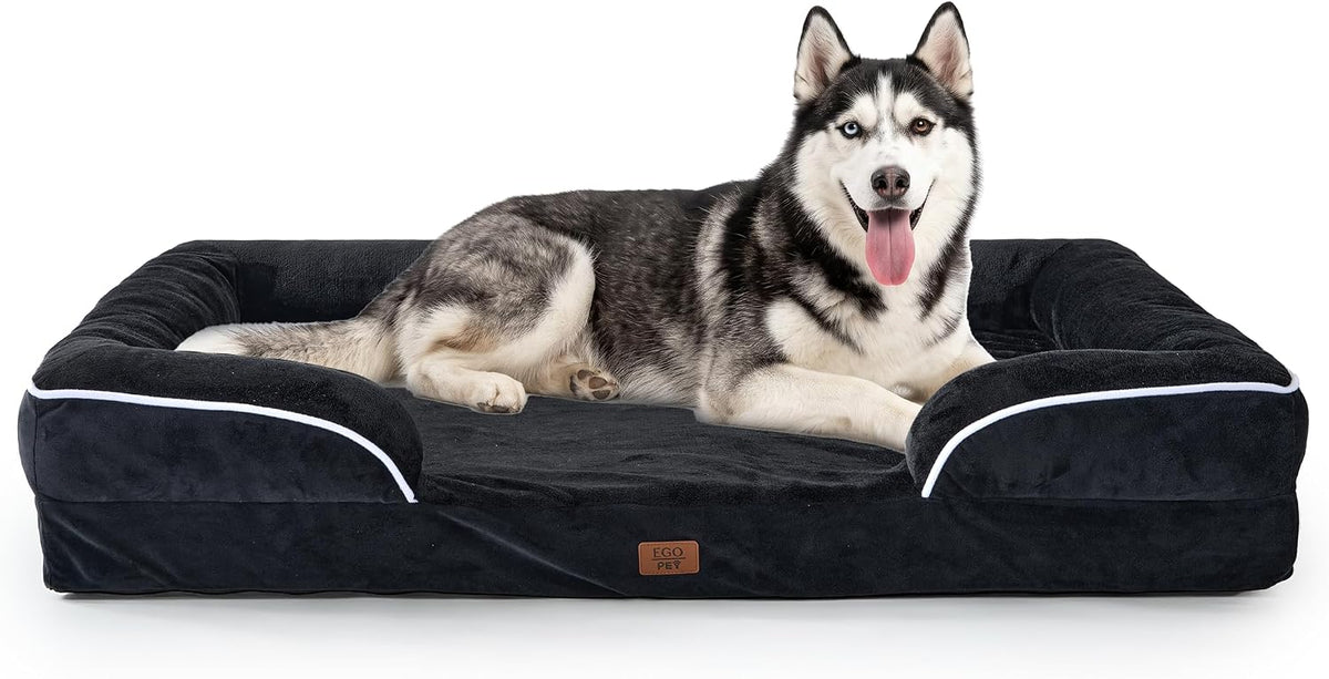 EGOHOME Orthopedic Large Dog Bed, Waterproof Washable L Pet Bed 41"