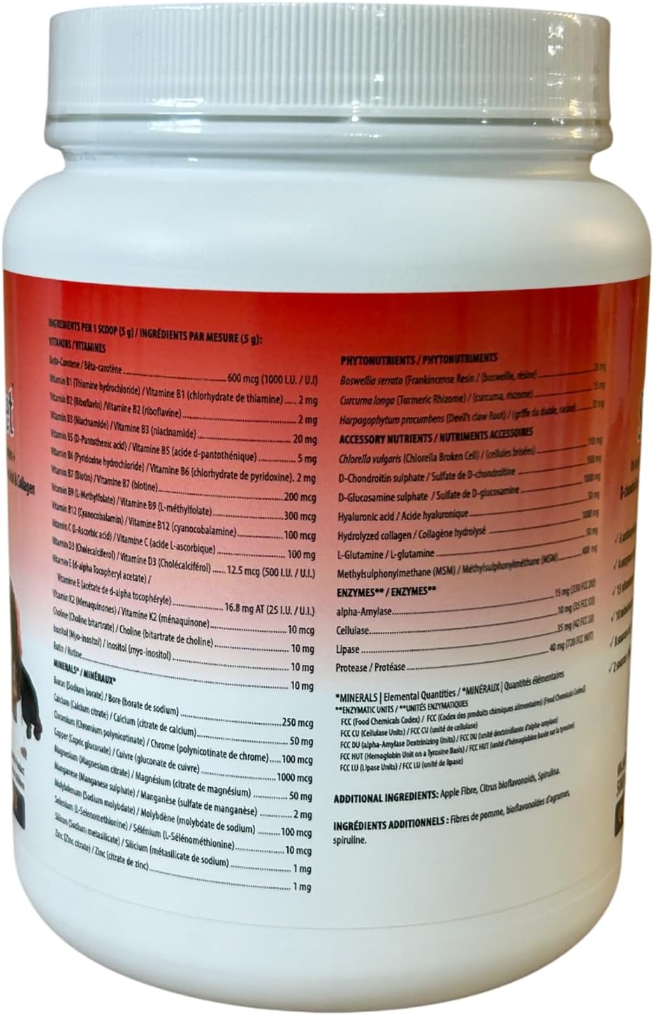 Omega Alpha Pets - Performance & Mobility-A Complete Joint Care and Health Complex + D-Chondroitin, D-Glucosamine, MSM, Hyaluronic Acid & Collagen- SinewPet-500g (One Bottles)