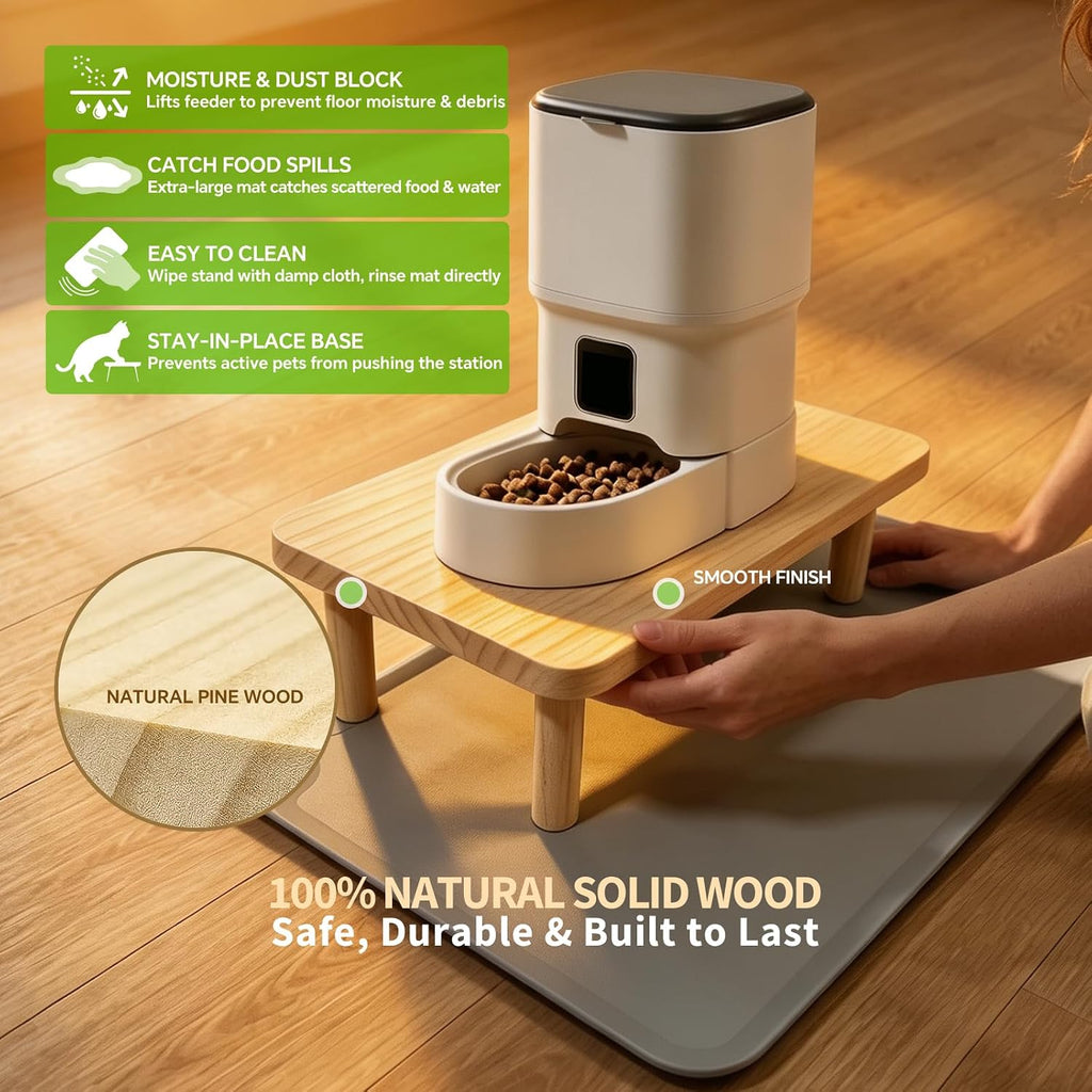 Cat Feeder Stand, Elevated Cat Food Stand for Automatic Feeders & Bowls
