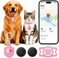 2 Pack Dog Tracker with Apple Find My, GPS Pet Tracker for Dogs and Cats