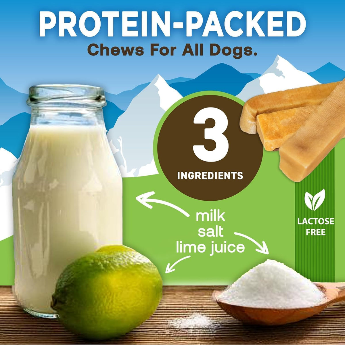 EcoKind Yak Cheese Himalayan Dog Chews, Yak Chews for Medium Dogs, 12 Bones