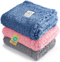 Luciphia 3 Pack Soft Sherpa Fleece Blankets for Dogs Cats Puppies,23"x16"