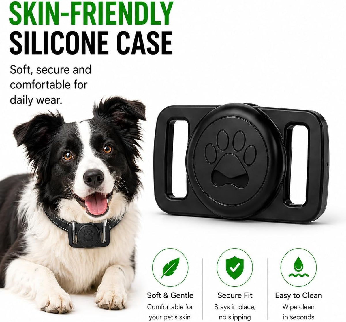 GPS Collar for Dogs (iOS Only) Smart tag,Waterproof Compatible with Apple Find My,No Monthly Fee,Advanced Tracking Solution Smart Collar for Pet Safety Ideal Small Large Dogs (iOS Tracker for Dog)