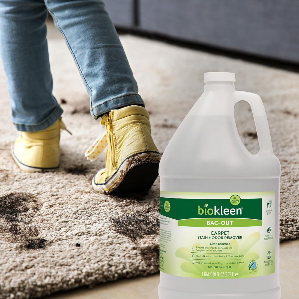 Biokleen Bac-Out Carpet Stain Remover Enzymatic, Destroys Stains & Odors Safely, for Pet Urine, Laundry, Diapers, Wine, Carpets, More, Eco-Friendly, Plant-Based