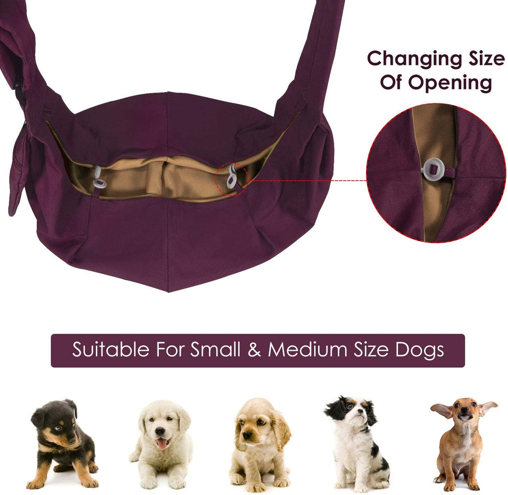 SlowTon Dog Carrier Sling - Thick Padded Shoulder Strap Adjustable, WR, M