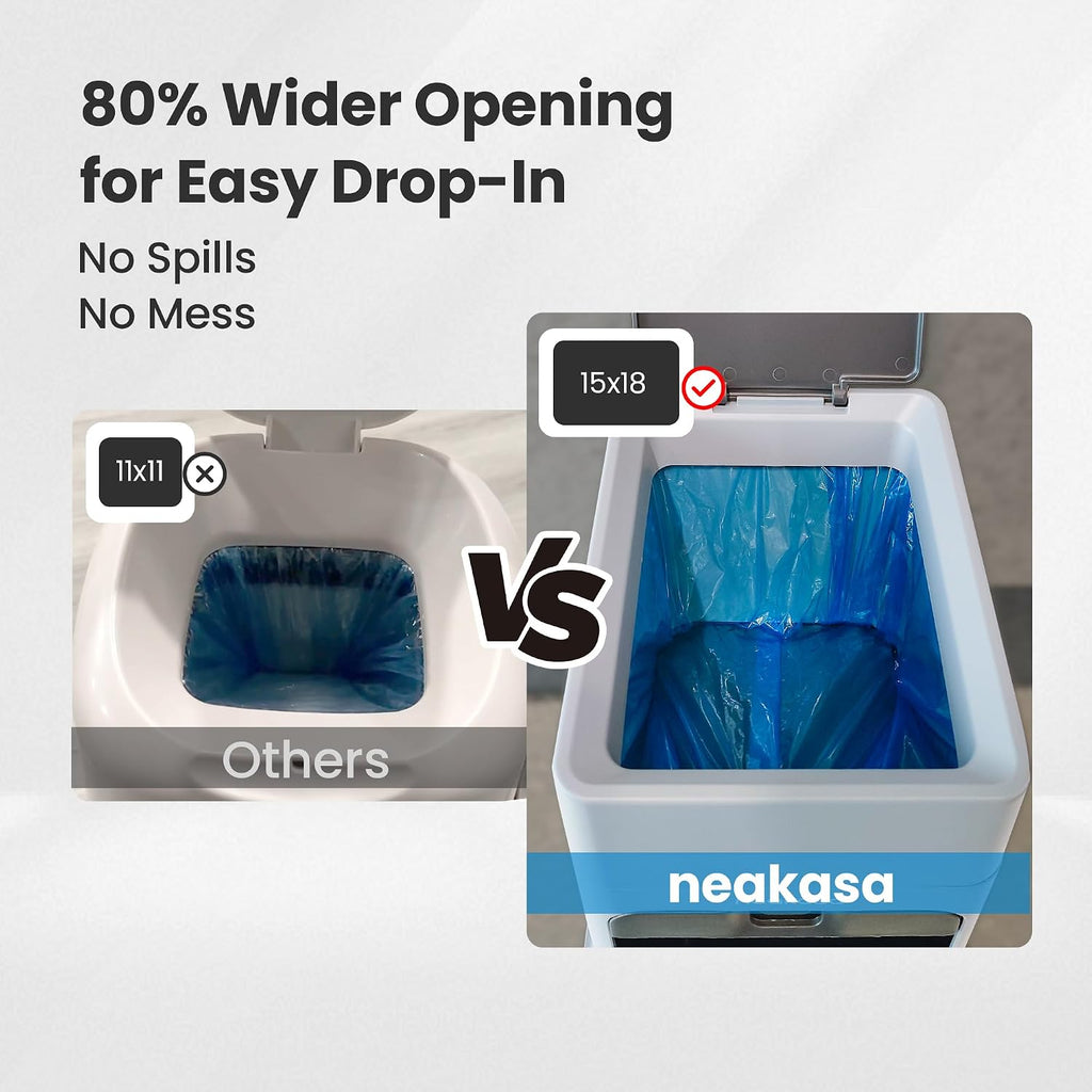 Neakasa XL Cat Litter Disposal Bin with 4-Months Supply Refill Bags (Grey)