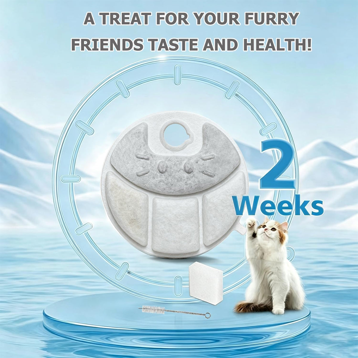Pet Water Fountain Filters Fit for Petlibro Capsule Dog Fountain PLWF008