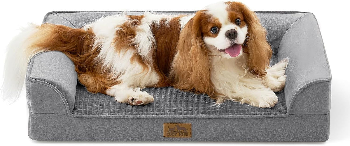 COZY KISS Orthopedic Dog Bed for Medium Small Size Dogs, U Shaped 30x20 in