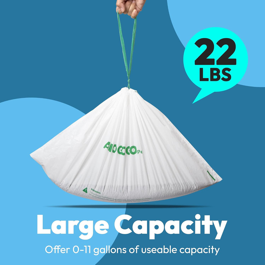 50 Pack Litter Box Liners, Compatible with PetSafe ScoopFree OpenSky Automatic Litter Box, Large Capacity Waste Bin Liners, Heavy Duty, Thick Drawstring Refill Bags, 25.39" x 12.6"