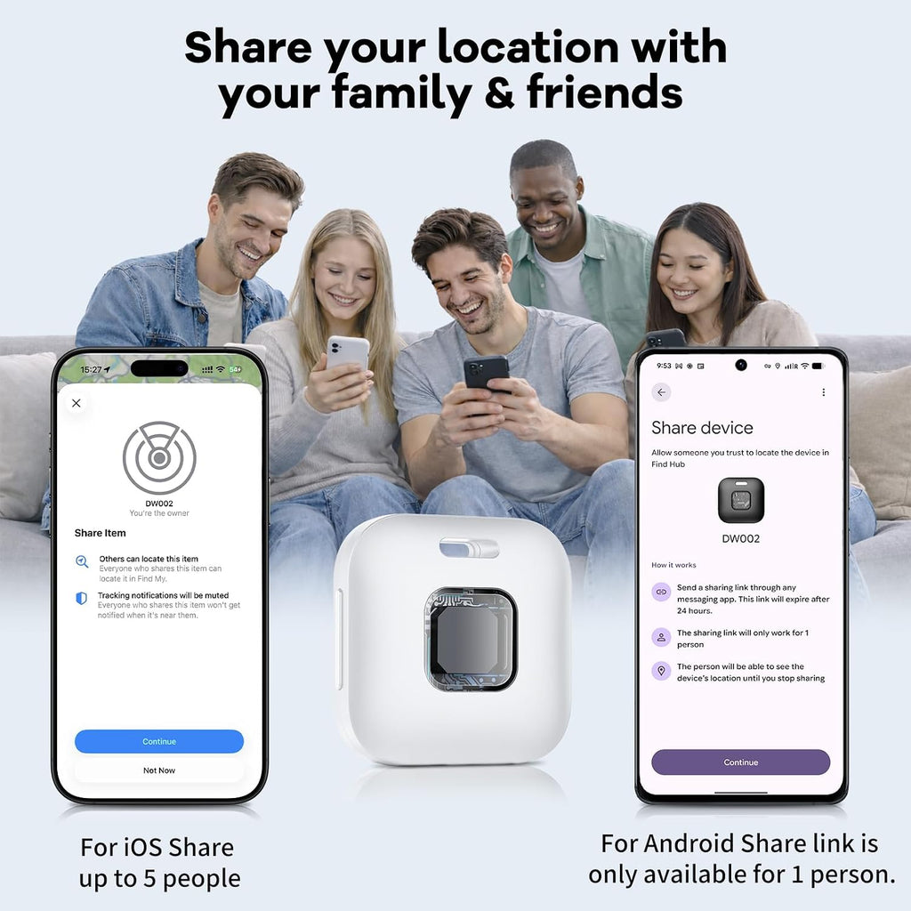 Hoxe Air Tracker Tags-4 Pack for iOS & Android, Smart Tag for Key, Bag, Pet
