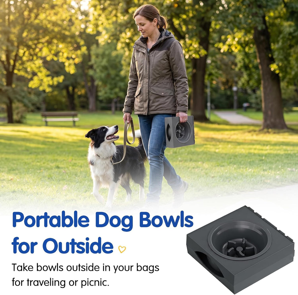 XIAZ Elevated Dog Bowls Large Breed Raised Dogs Bowl Stand Large/Medium Sized Dog Slow Feeder Dogs Bowls Food Water Stands 5 Heights Adjustable 9/11/12/14in Pet Feeder Dish Station