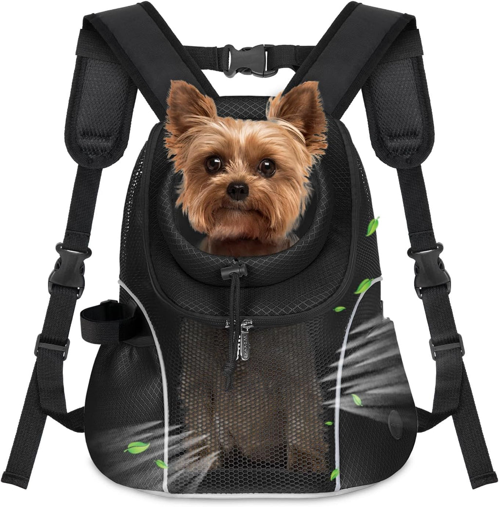 WOYYHO Pet Dog Carrier Backpack, Ventilated Mesh Small Dog Front Backpack