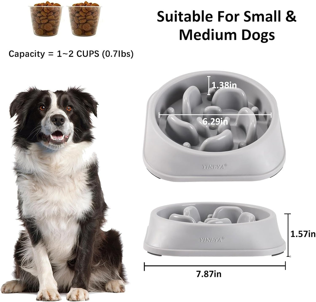 YINEYA 2PCS Slow Feeder Dog Bowls, Pet Supplies that Slow Down Eating, Pet Food Bowls, Maze Dog Puzzle Feeder for Medium Breed