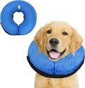 Inflatable Dog Cone Collar, Soft Adjustable Protective E-Collar for Surgery