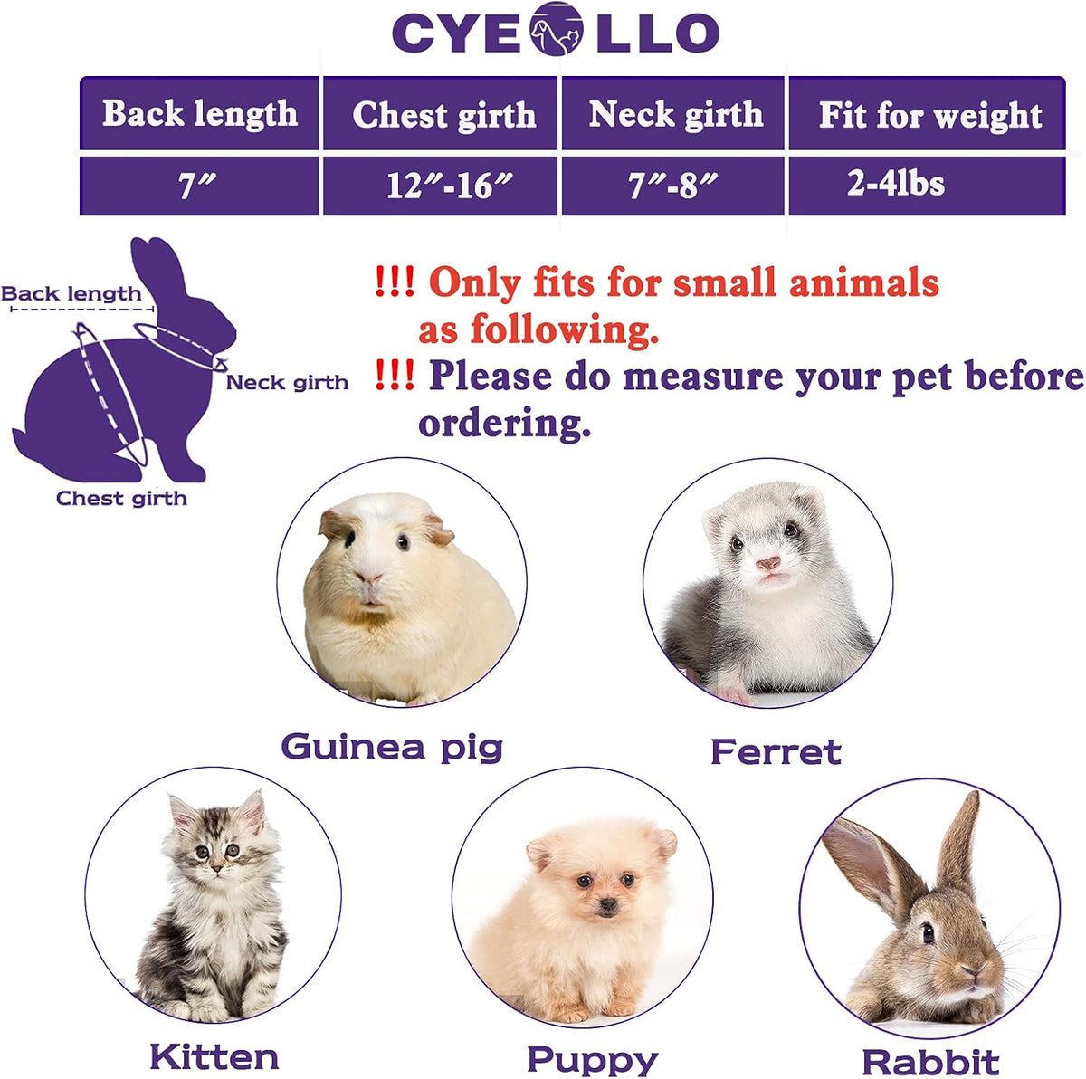 cyeollo Dinosaur Halloween Costume for Rabbit Bunny Puppy Kitten 2lb to 4lb