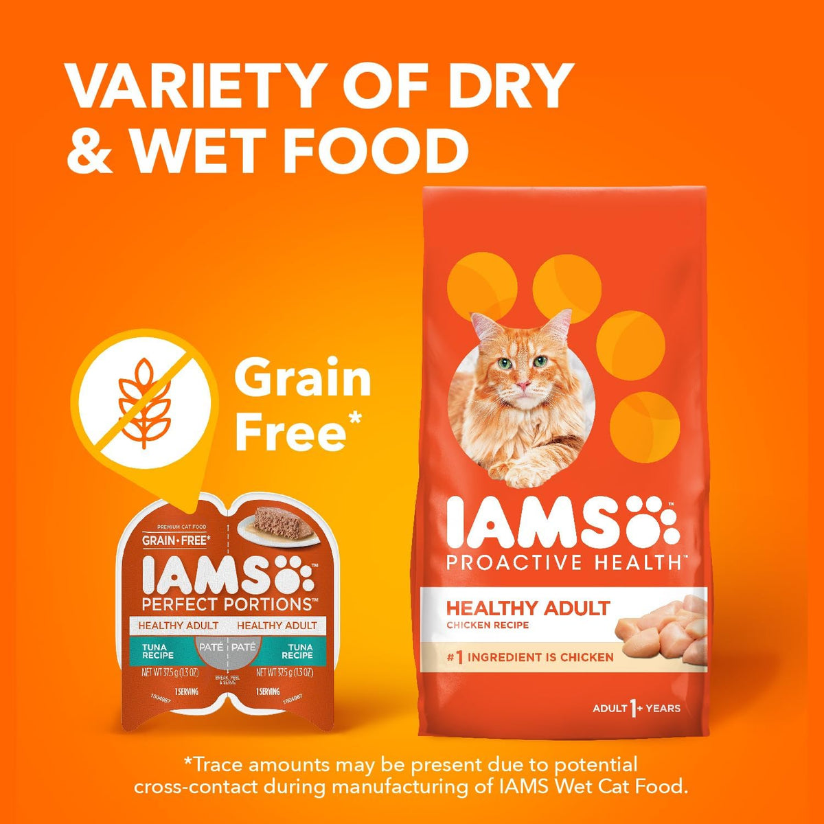 IAMS Perfect Portions Healthy Adult Pate Wet Cat Food, Tuna, 24 Count