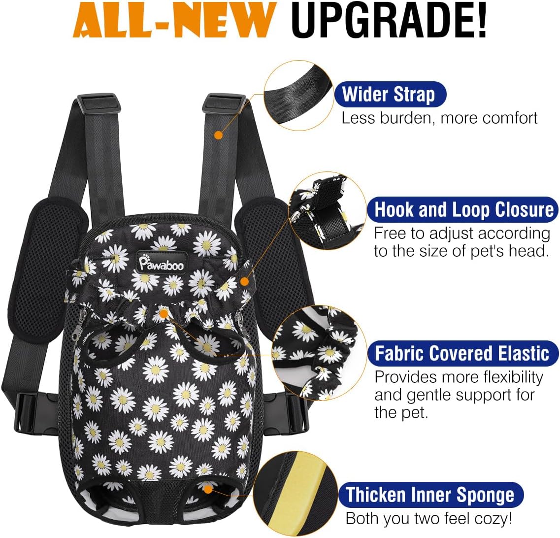 Pawaboo Pet Front Carrier Backpack for Small Medium Dogs