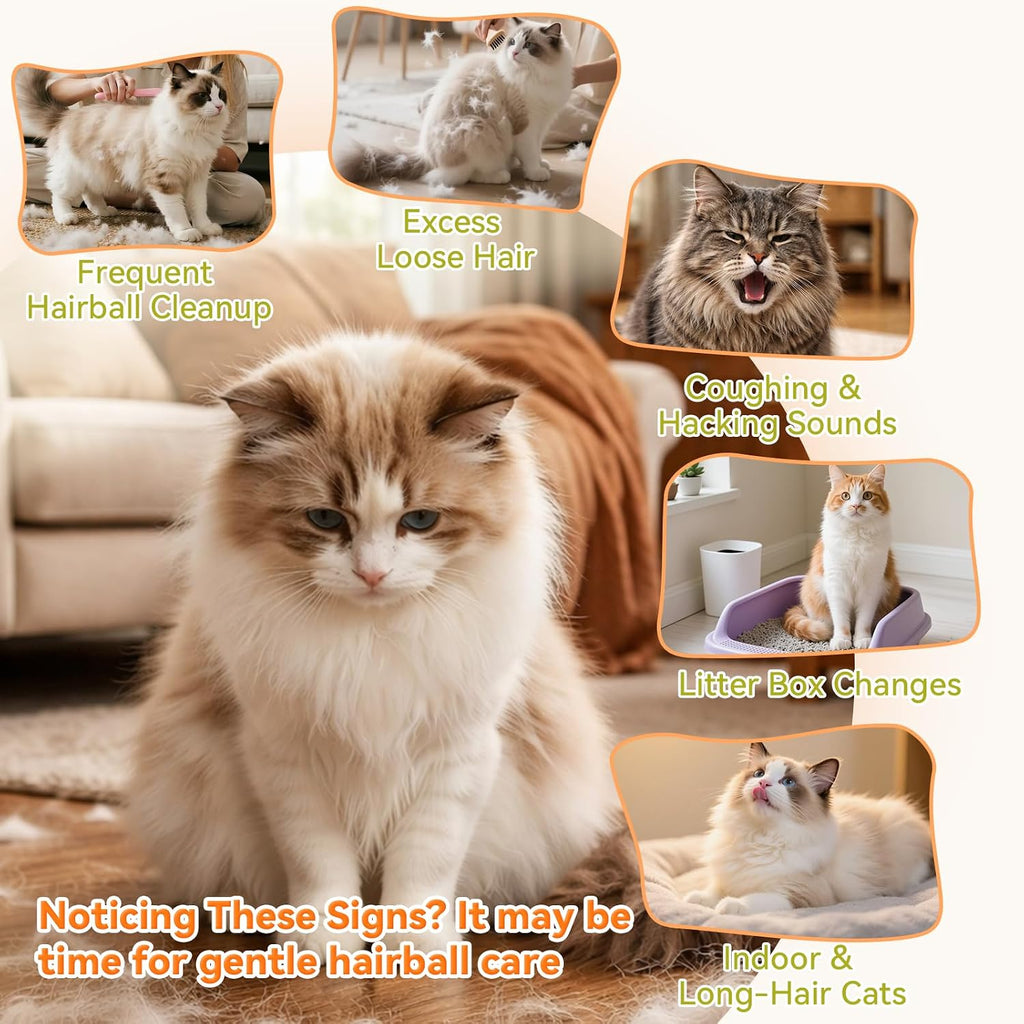 PUAINTA Cat Hairball Control – Alternative to Hairball Gel & Paste,90 Count