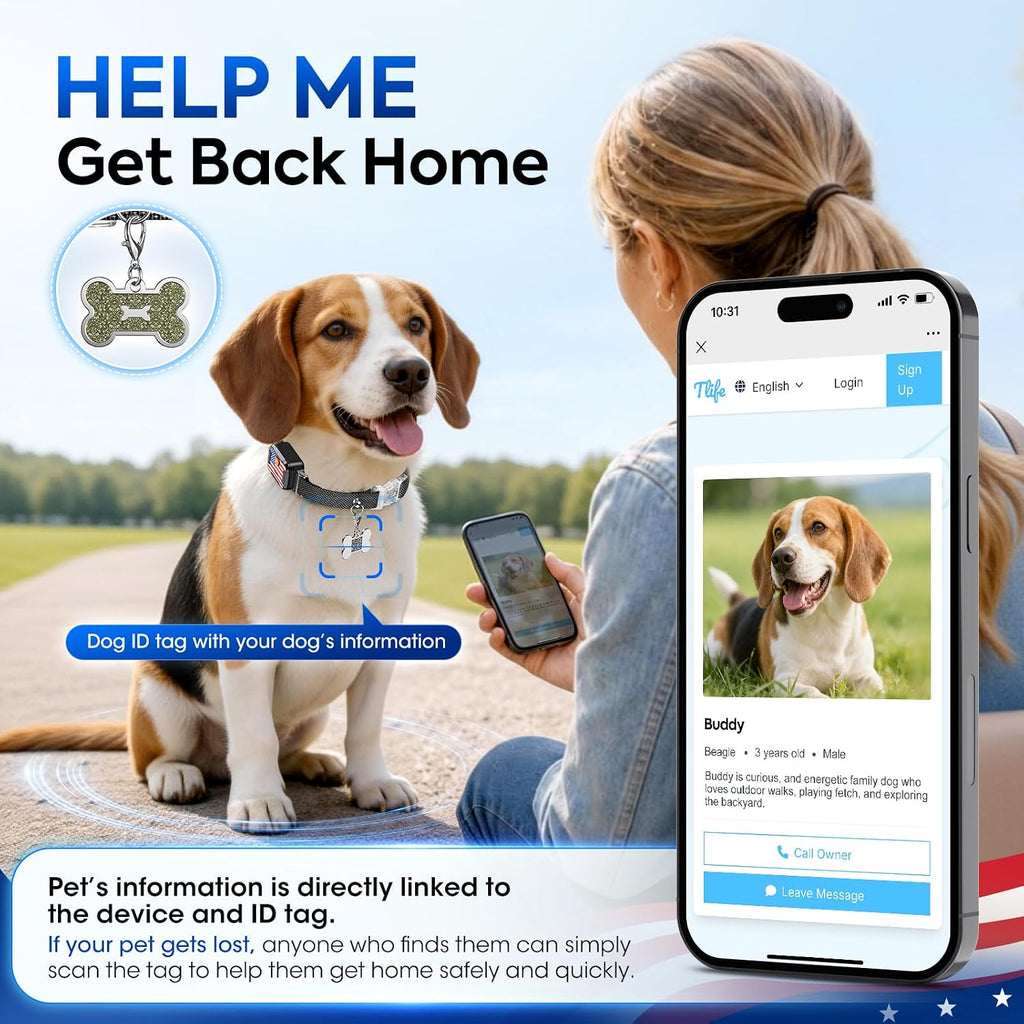 Smart Dog GPS Tracker, Complimentary 12-Month Subscription, Live Pet Tracker with Virtual Fence, Dog Tracker for Dogs with Health & Behavior Monitoring, Escape Alerts, with Virtual Fence, Black