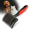 Jeffers Pet Hard Pin Universal Slicker Brush for Dogs, Cats, Horses – Firm Bristles Grooming Tool, Detangling, Tangle Free Coat, Mats, Shedding, Curved Head, Travel Friendly, Easy Storage - Small