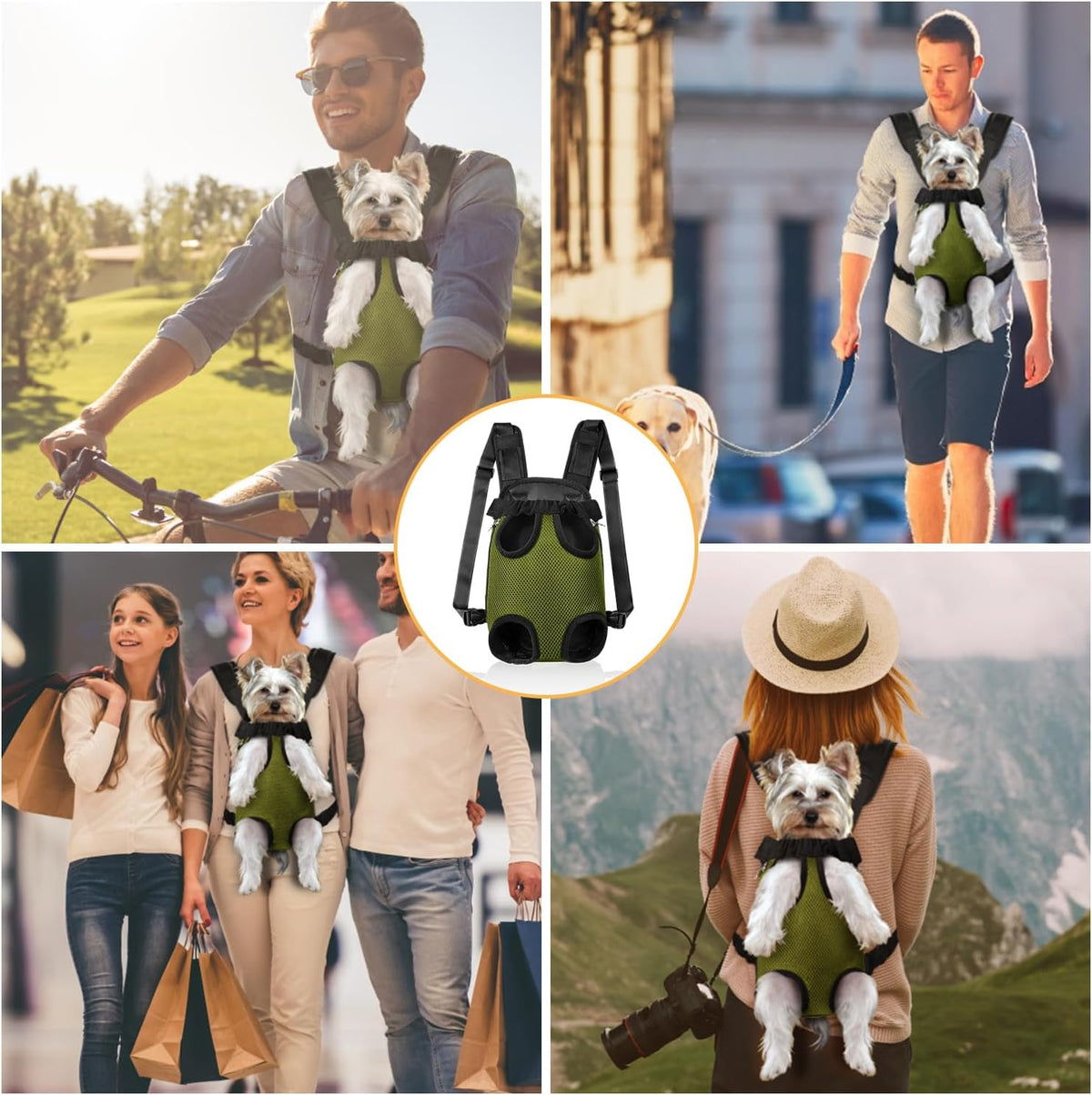 YUDODO Pet Dog Carrier Backpack Adjustable Front Carrier for Small Dog Cat