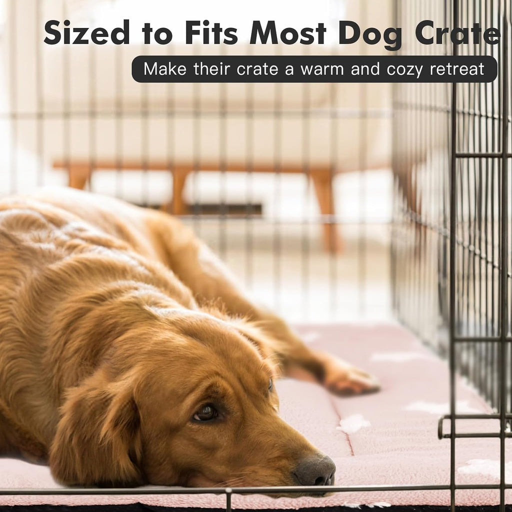 Mora Pets Dog Crate Pad Dog Bed for Crate Washable Flat Pet Kennel Mat Cute