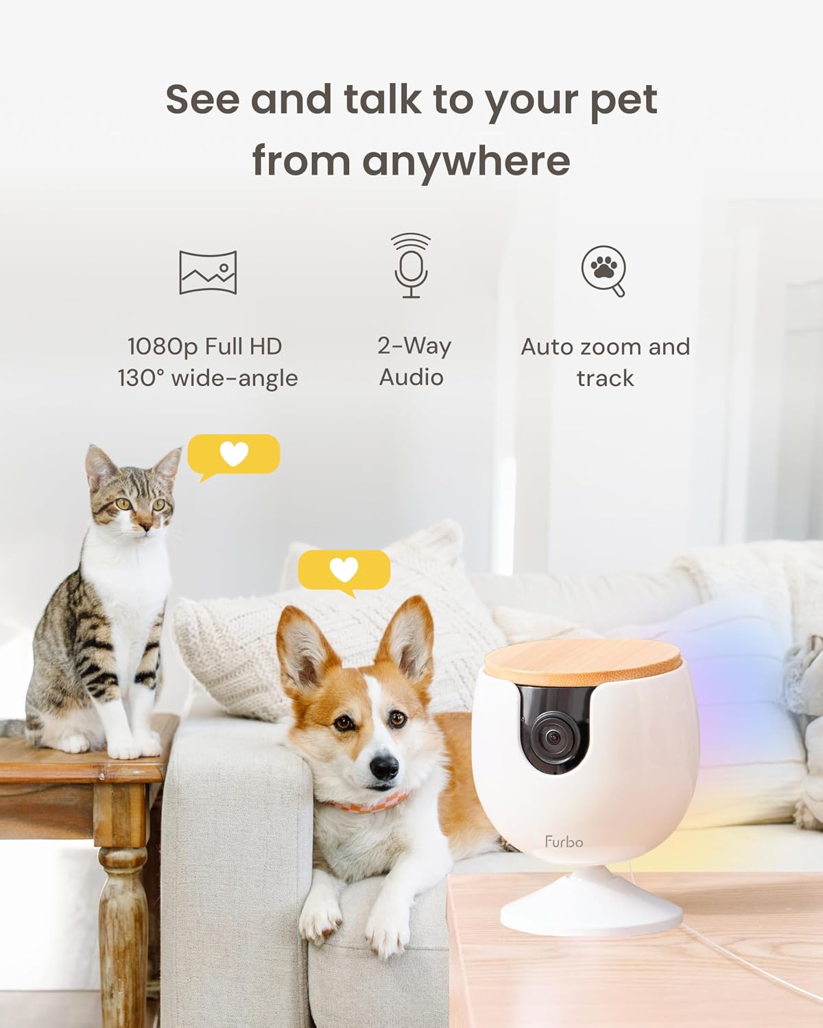Furbo Mini Camera [Core Features, No Ongoing Cost]