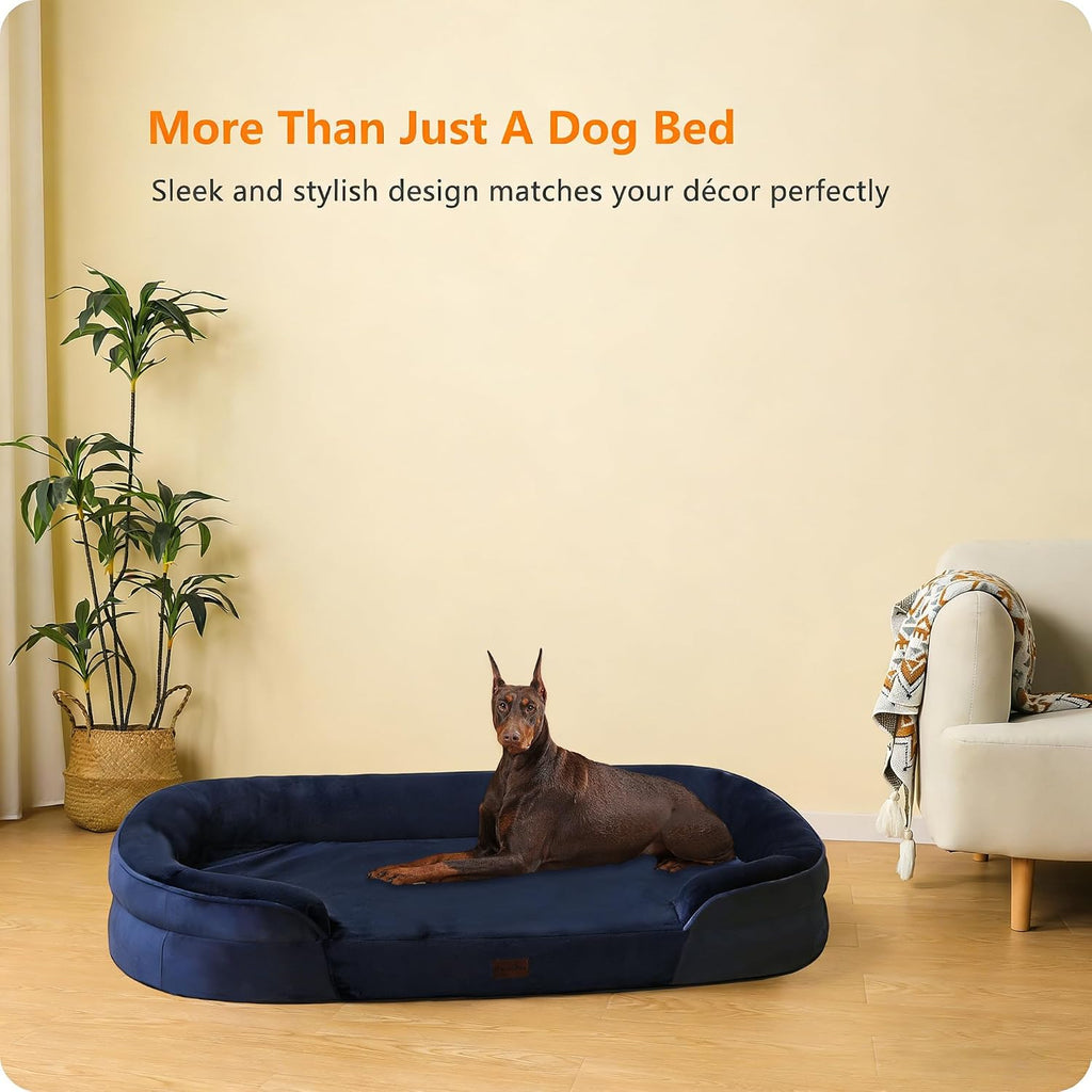 Dwanton Orthopedic Waterproof XX-Large Dog Bed Sofa, Gel Memory Foam, 48"
