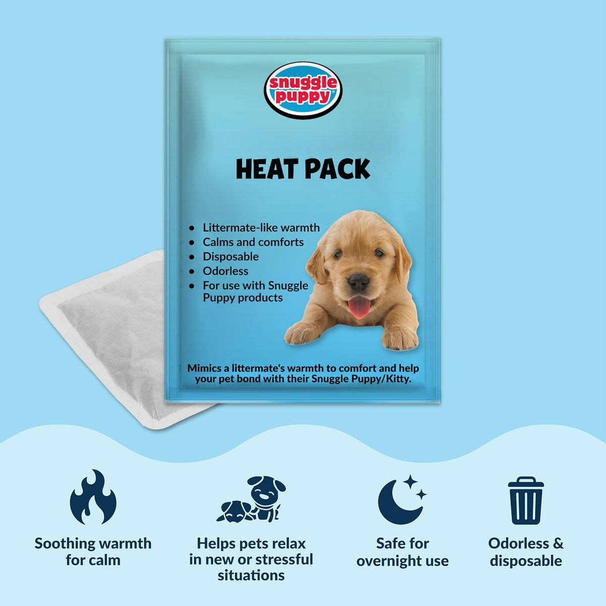 Snuggle Puppy Heartbeat Toy, Calming Comfort, Medium Breeds - Cream | Calming heartbeat toy, crate training comfort, heat pack, new puppy essentials, first nights, sleep, medium breeds 25-70 lbs