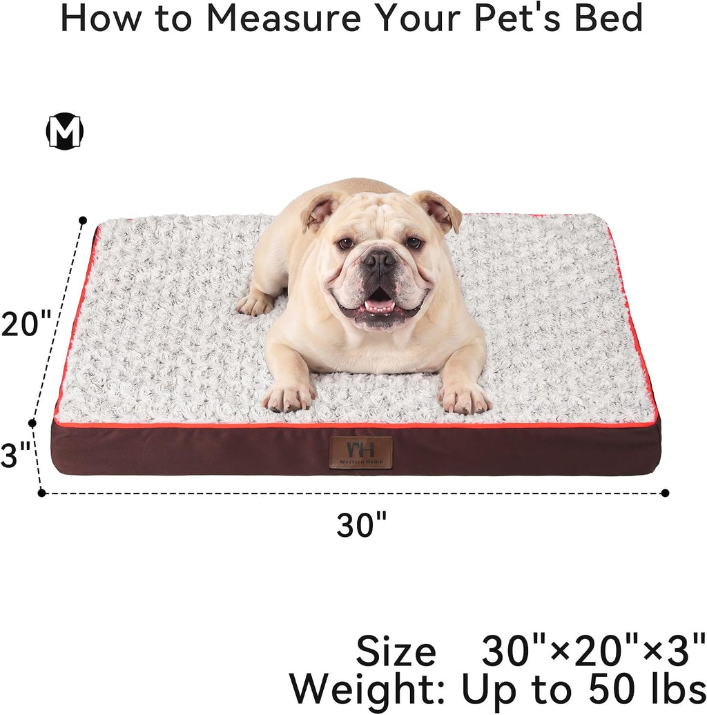 WESTERN HOME WH Orthopedic Dog Bed Medium Size Dog Washable Pet Bed, 30in