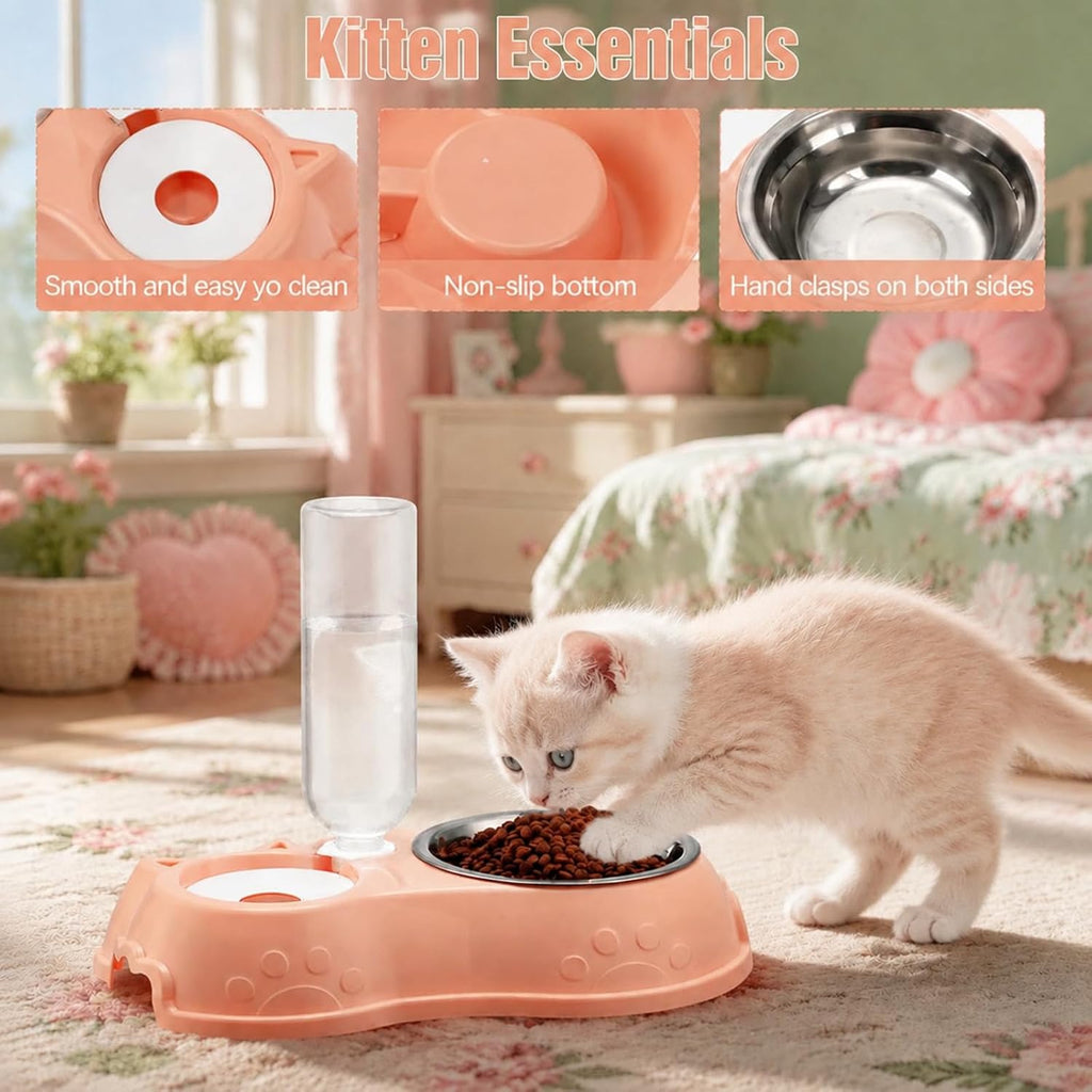 Eccliy 10 Pcs Kitten Starter Kit for Indoor, Classic, Medium, Pink Green