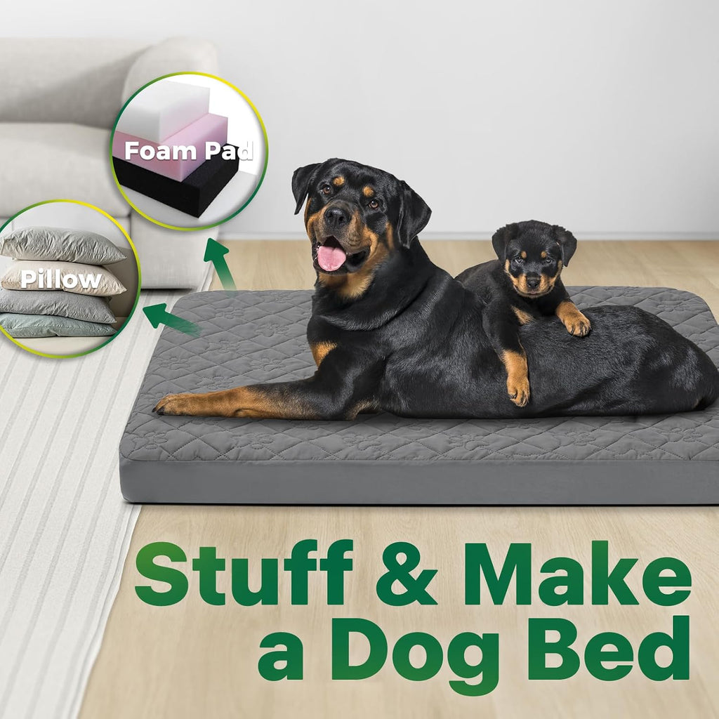 PAWFINITY Waterproof Dog Bed Cover Replacement, Fitted Sheet Washable