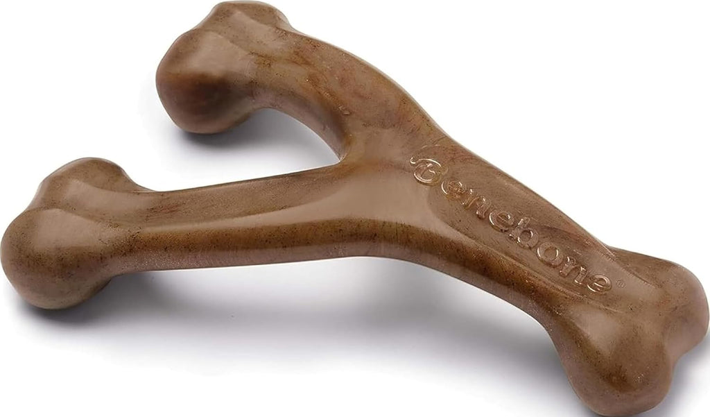 Benebone Wishbone Durable Dog Chew Toy for Aggressive Chewers, Made in USA, Small, Real Bacon Flavor | Durable, Super Chewer, Made in USA, Dog Bones, Long-Lasting, A Size for Every Dog, Keeps Them Busy