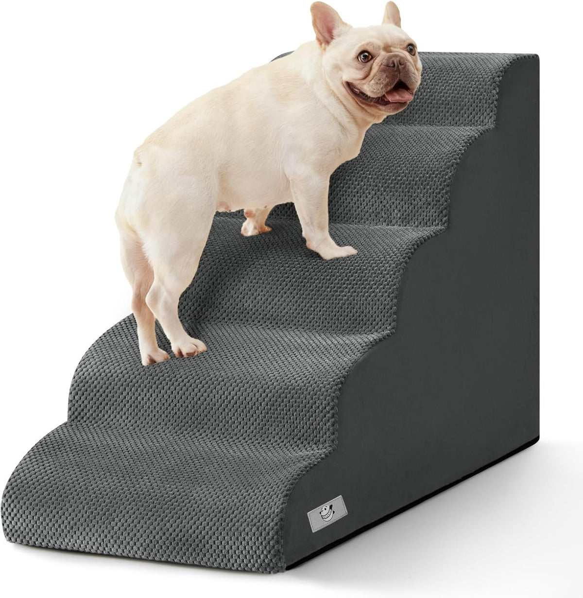Dog Stairs for High Beds 22.4" H,5-Step Pet Ramp for Small & Medium Dogs