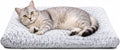 Dog Bed Small Size, Plush Washable Pet Bed Mat, Dog Crate Bed 17"x14", Gray