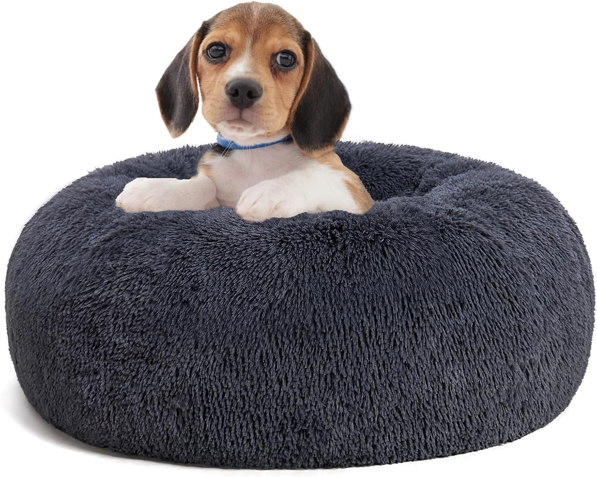 Dwanton Orthopedic Small Donut Dog Bed & Cat Bed, Gel Memory Foam, 24"