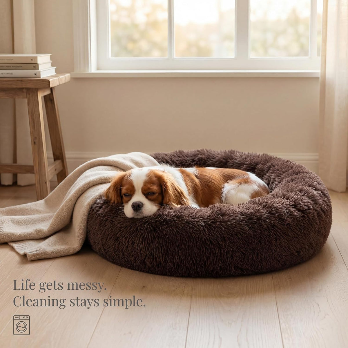 nononfish Comfortable Dog Bed for Small Dogs,Cozy Plush Pet Bed