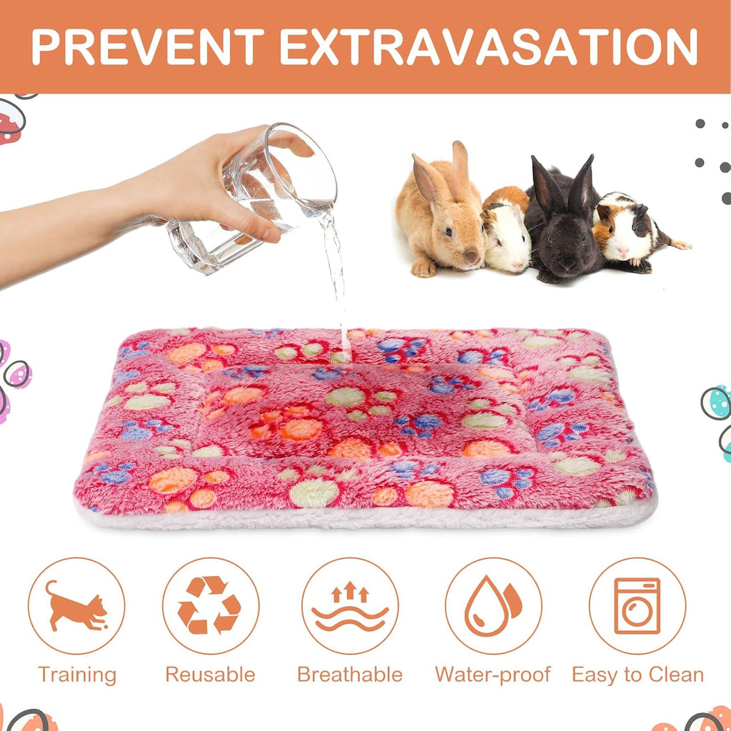 Haull 4 Pcs Waterproof Guinea Pig Bedding Mat, Paw, 13 x 10
