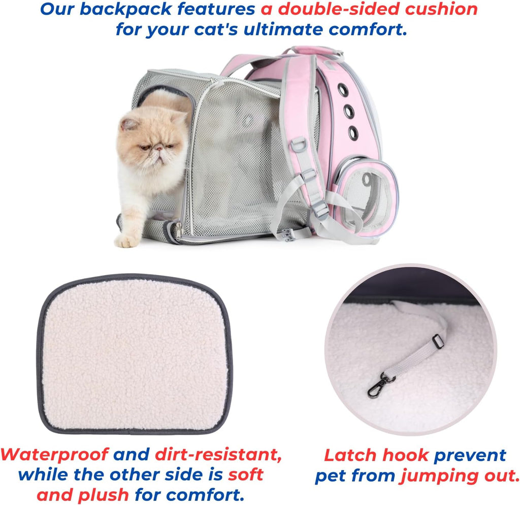 Lollimeow Expandable Bubble Cat Carrier Backpack, Supports up to 14 lbs