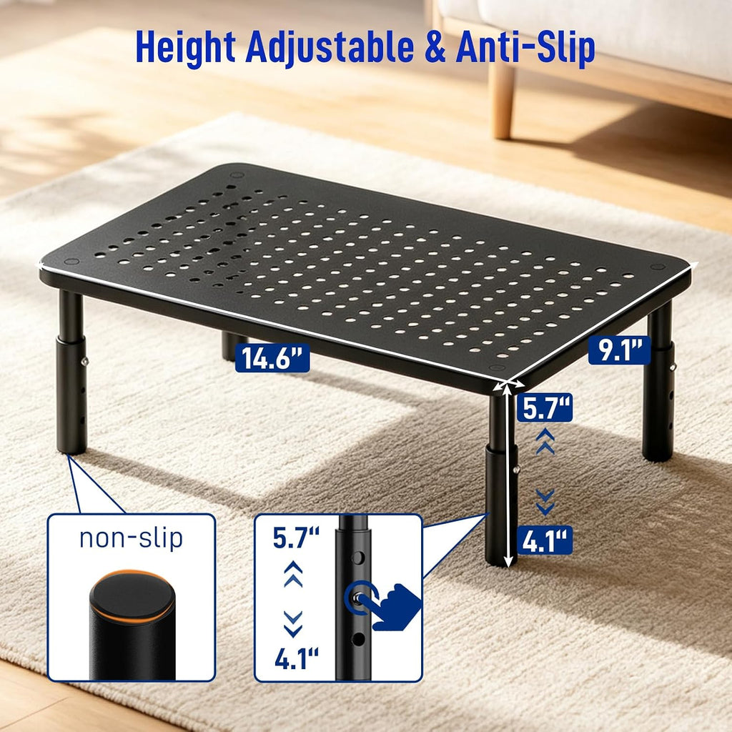 Elevated Cat Food Stand, Height Adjustable for Multi-Size Pet